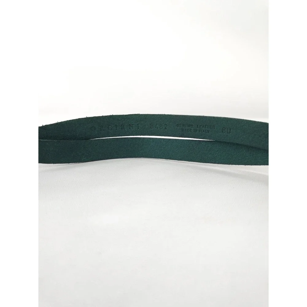 Claudio Orciani Size 80 Green Genuine Leather Crystal / Gems Belt Made In Italy - Picture 5 of 7